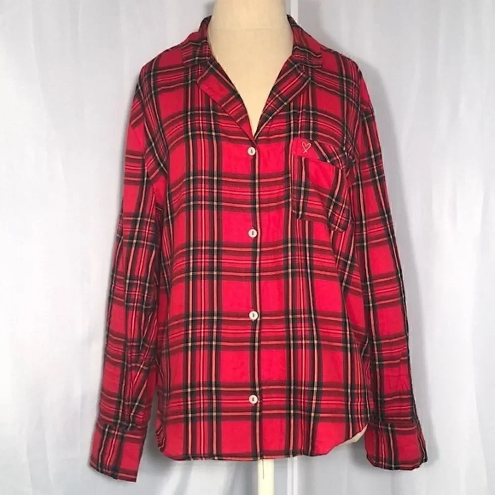 Victoria Secret Button Down Nightshirt Large